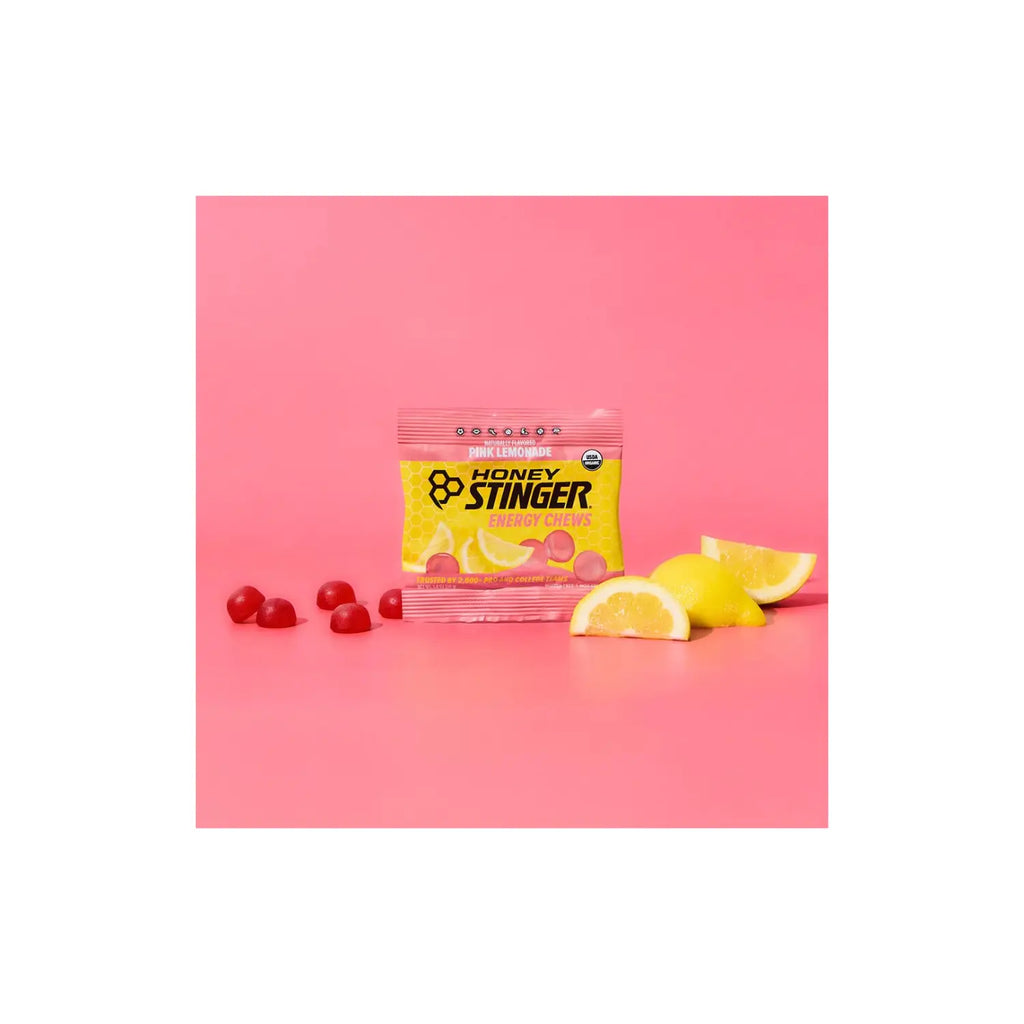 HS ORG ENERGY CHEWS 12/50g PINK LEMONADE