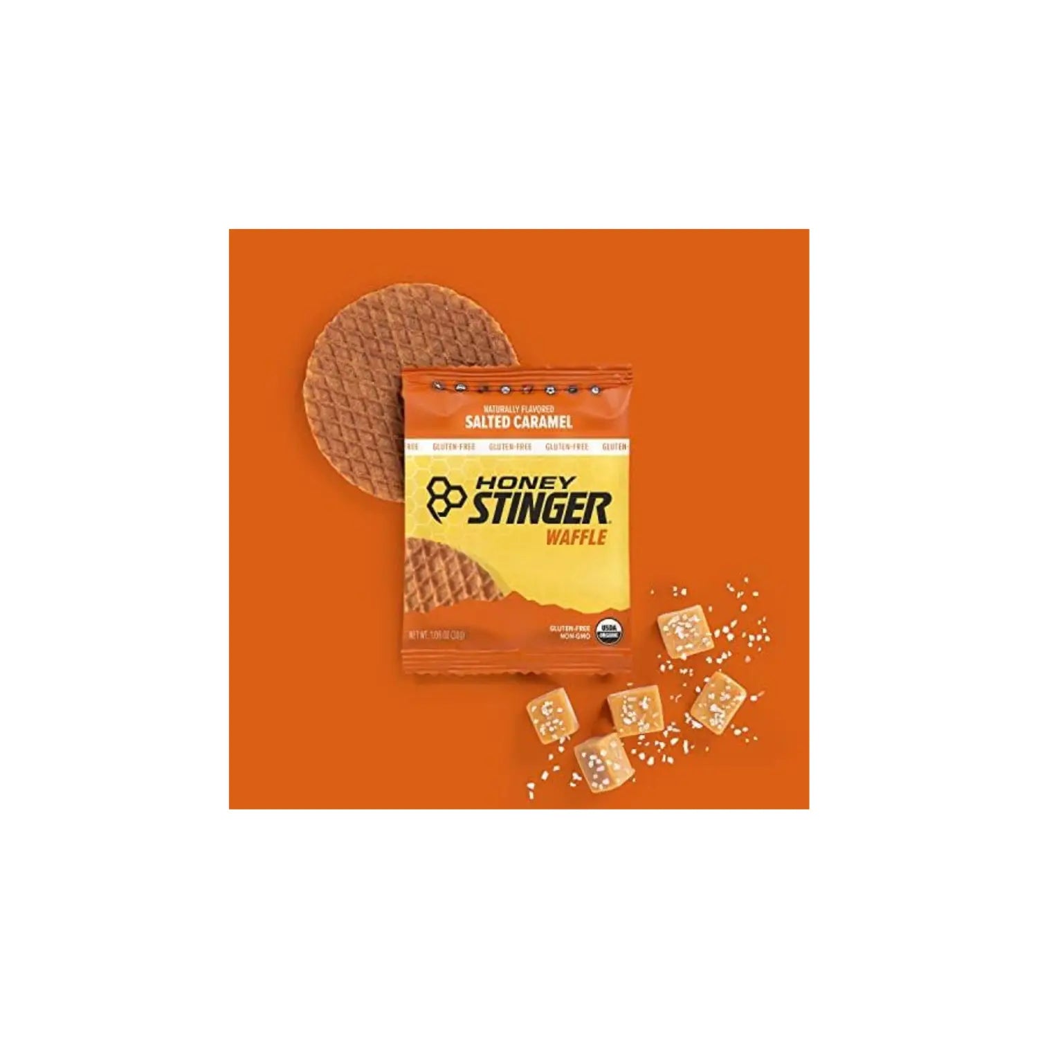 Honey Stinger Waffles Energetico Organico 180 G 6 Pack Sfn salted caramel / caramel salad