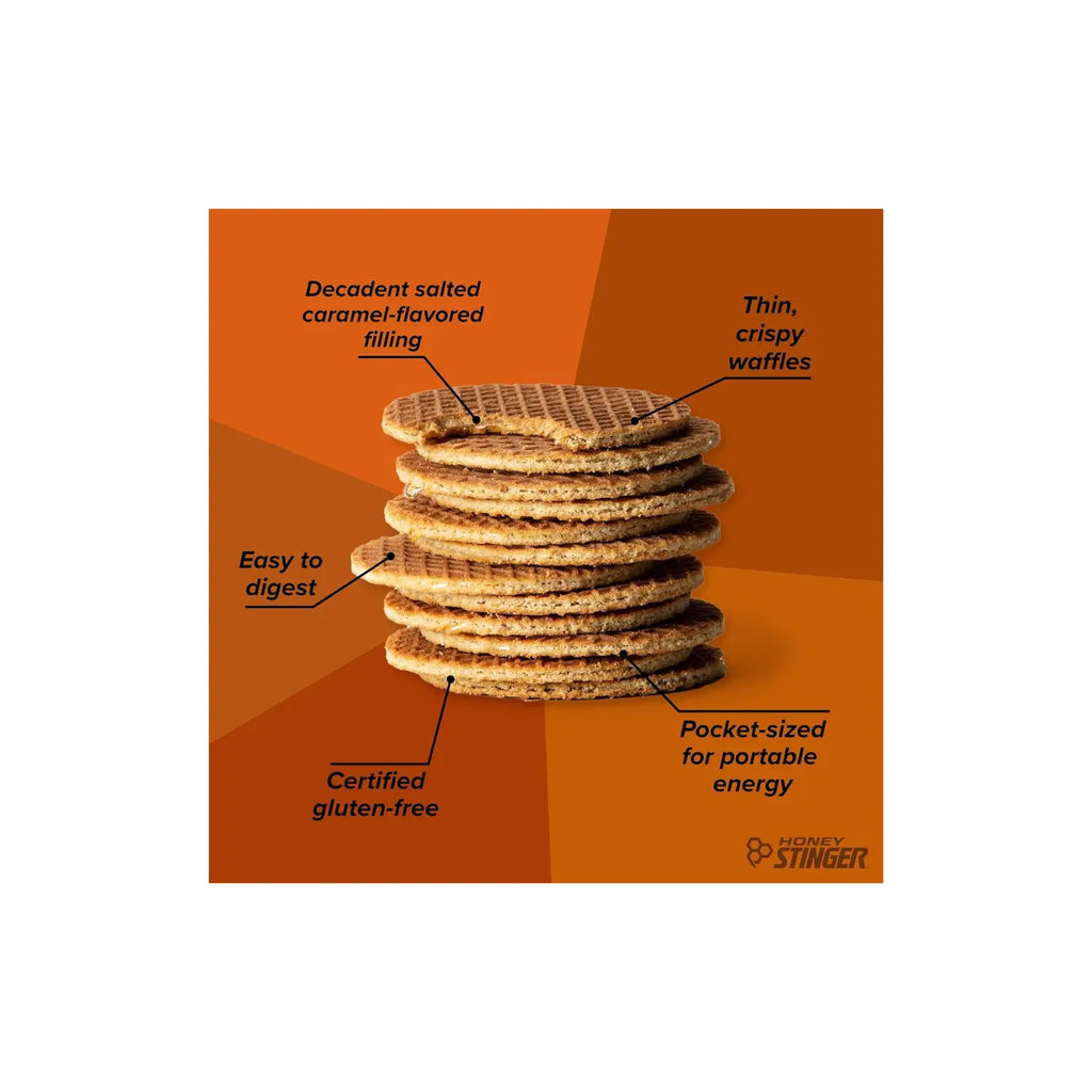 Honey Stinger Waffles Energetico Organico 180 G 6 Pack Sfn salted caramel / caramel salad