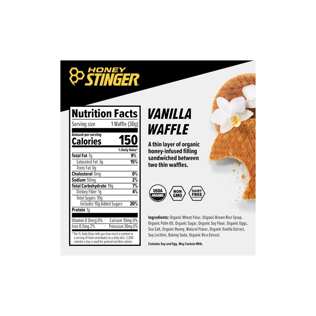 Honey Stinger Waffle Energy Organic C/12 Pzas 28.5gr Sfn vainilla