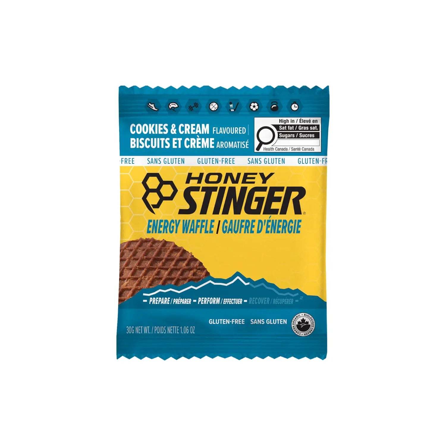 Honey Stinger Waffle Energy Organic C/12 Pzas 28.5gr Sfn cookies and cream