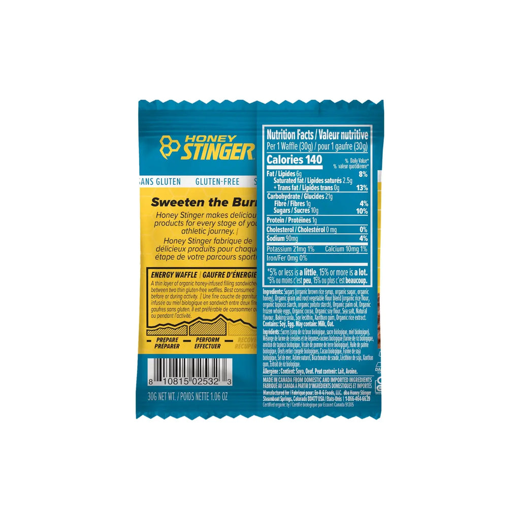 Honey Stinger Waffle Energy Organic C/12 Pzas 28.5gr Sfn cookies and cream