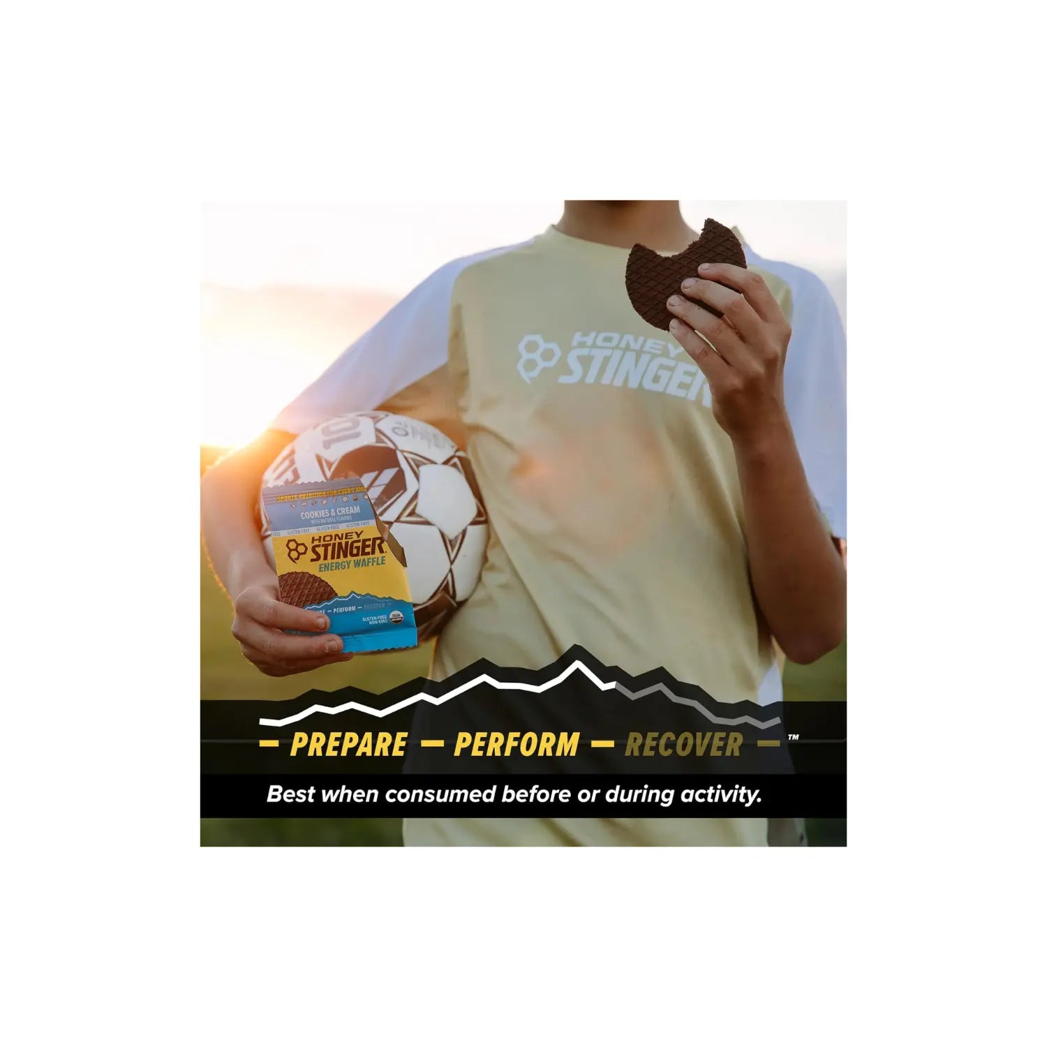 Honey Stinger Waffle Energy Organic C/12 Pzas 28.5gr Sfn cookies and cream