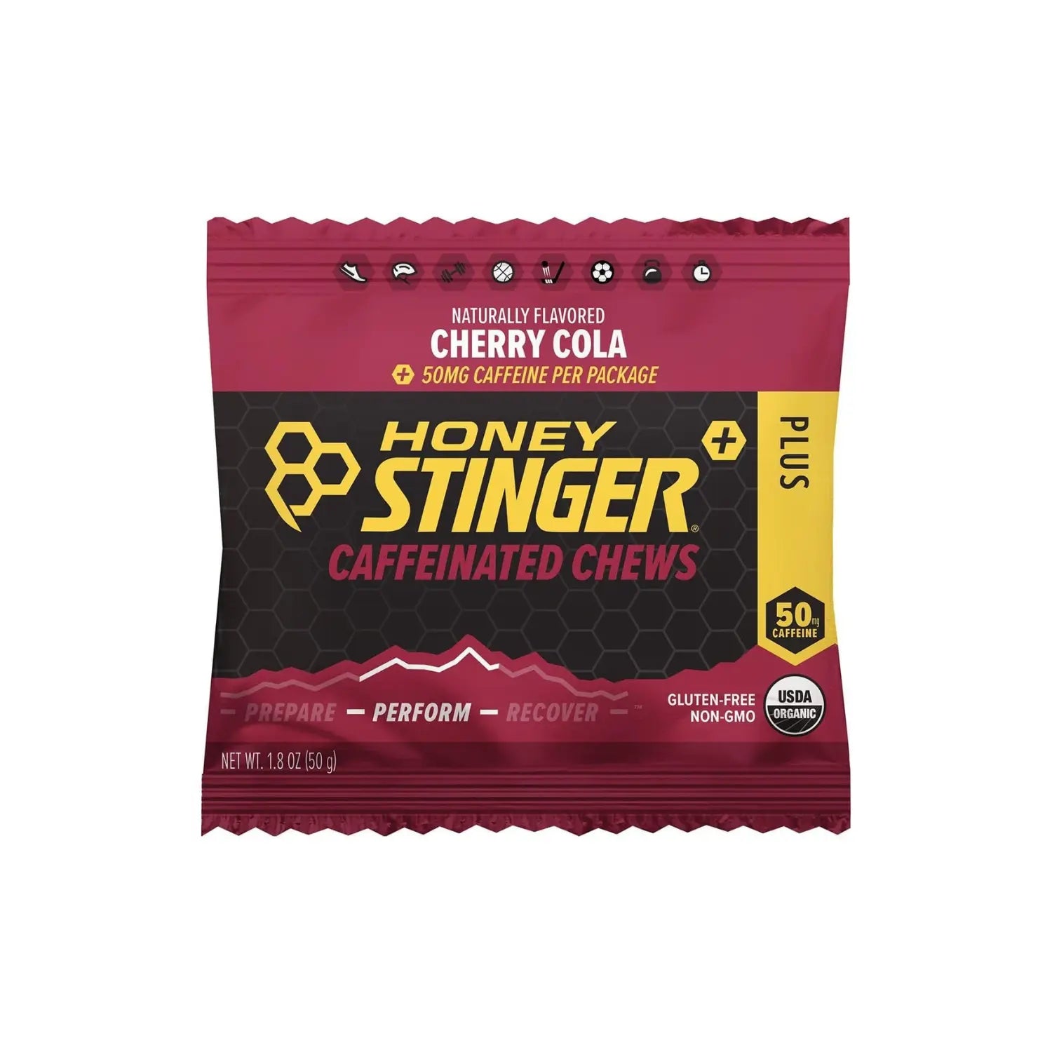 Honey Stinger gomitas energéticas, cafeina 50 mg 12 pzs sfn cherry cola