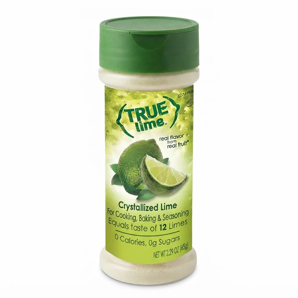 True Lime 2.29 oz - Sazonador de Lima Cristalizada True Citrus | Sabor Real de Fruta | Alternativa saludable sin sal para cocinar, hornear y condimentar | Fórmula limpia sin conservadores artificiales | Condimento cítrico en polvo