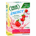 True Lemon Energy Fruta de Dragón y Fresa 16.2 g | 6 Sobres | 120 mg de Cafeína por Porción | 90 mg de Vitamina C | 0 Calorías y 0 g de Azúcar | Mezcla para Bebida
