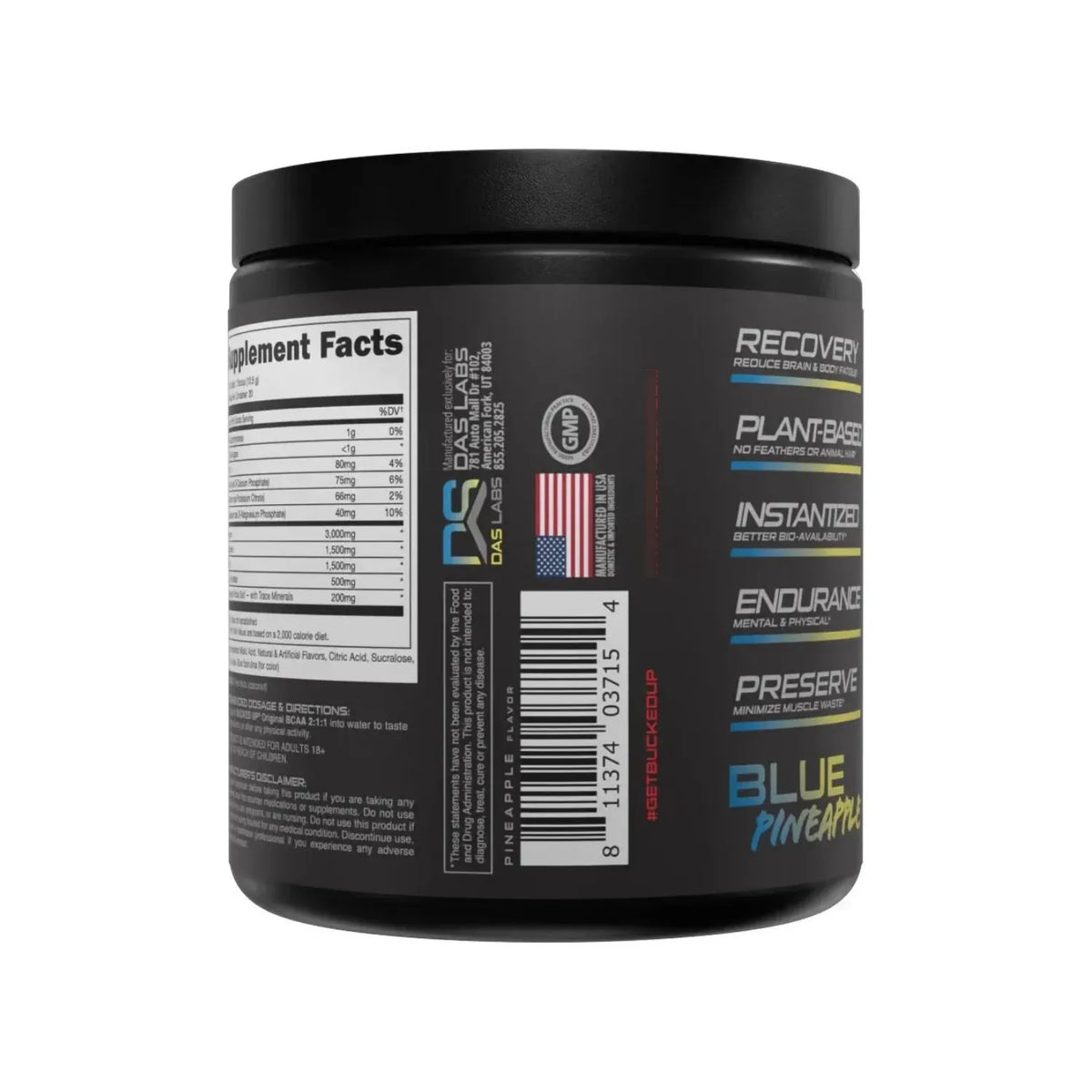 Bucked up original BCAA aminoacidos 2:1:1 315 grs Blue pineapple