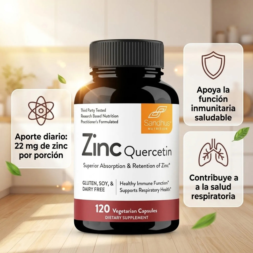 Sandhus Zinc Quercetin, Zinc Quercetina 120 Capsulas