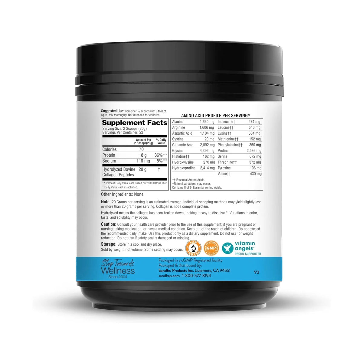 Sandhus Collagen Peptides, Péptidos De Colágeno 454g