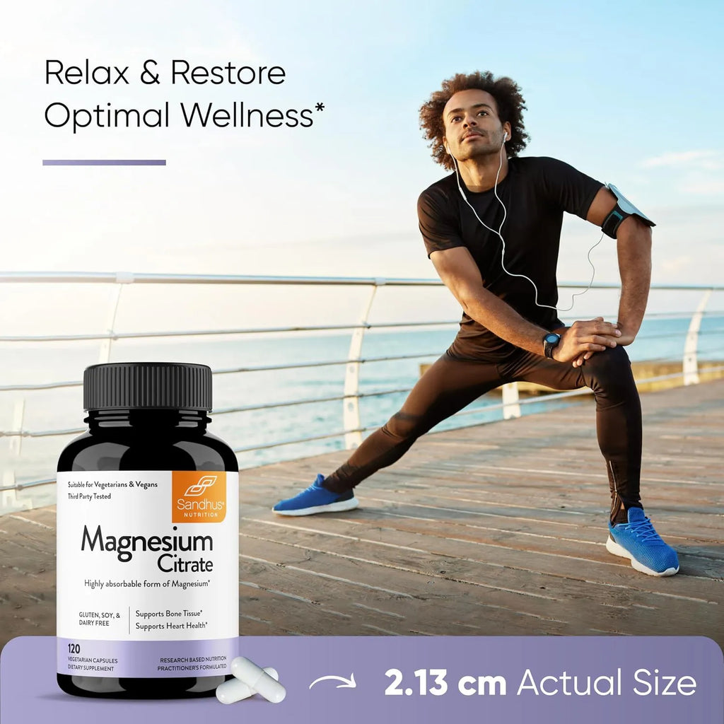 Sandhus Citrato De Magnesio 120 Capsulas