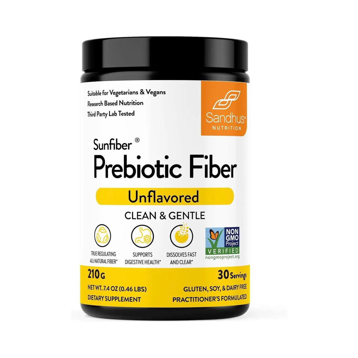 Sandhus Sunfiber Fibra Prebiótica Organica 210g 30 Servicios