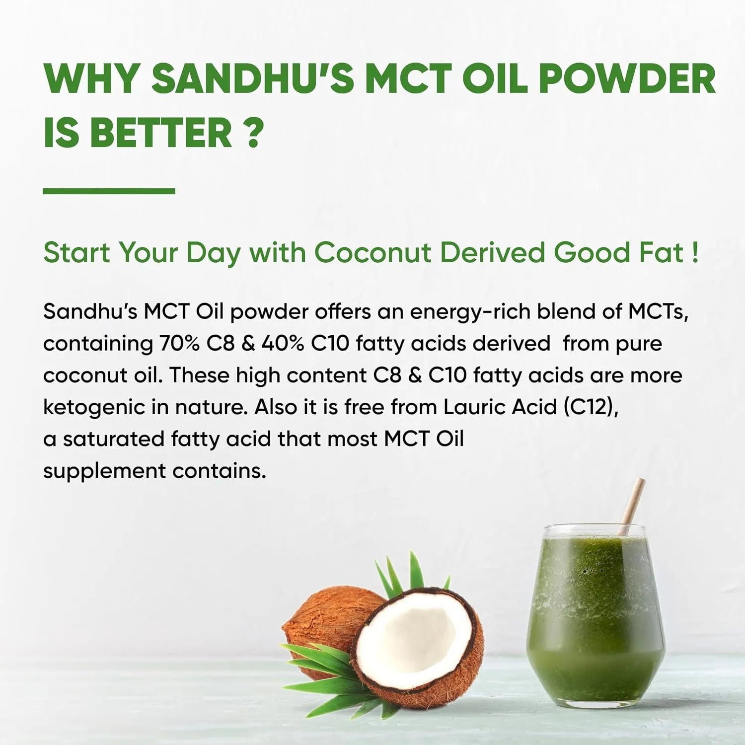 Sandhus Aceite Mct Con Fibra Prebiótica 350g 35 Serv Sfn