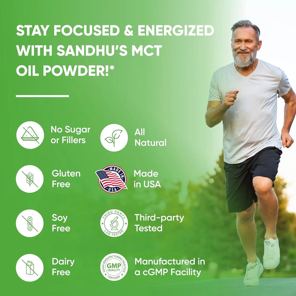 Sandhus Aceite Mct Con Fibra Prebiótica 350g 35 Serv Sfn