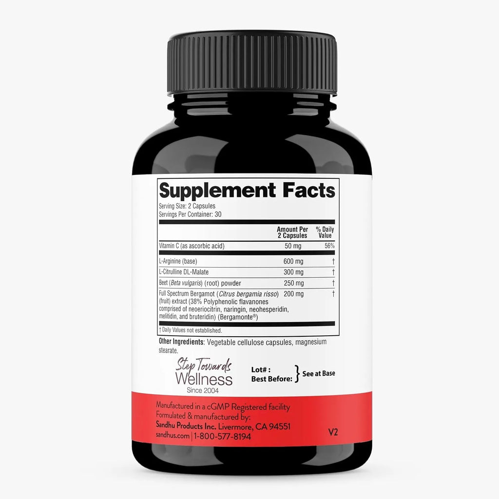 Sandhus L-Arginine Suplemento Energético Con 60 Capsulas
