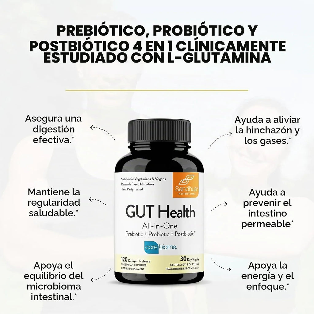 Sandhus Gut Health Salud Intestinal Con 120 Capsulas
