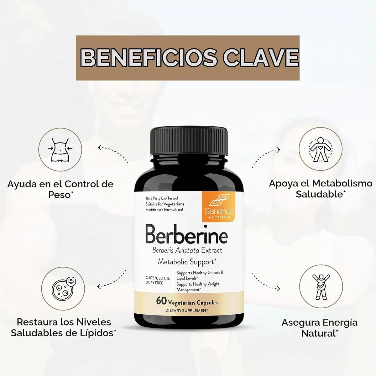 Sandhus Extracto De Berberina 60 Capsulas de 500mg