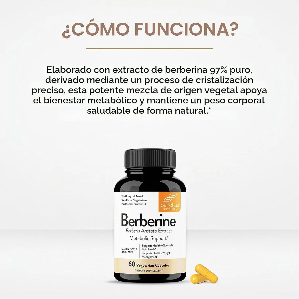 Sandhus Extracto De Berberina 60 Capsulas de 500mg