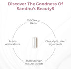 Sandhus Beauty 5 Cuidado de Cabello, Piel y Uñas 60 caps sfn