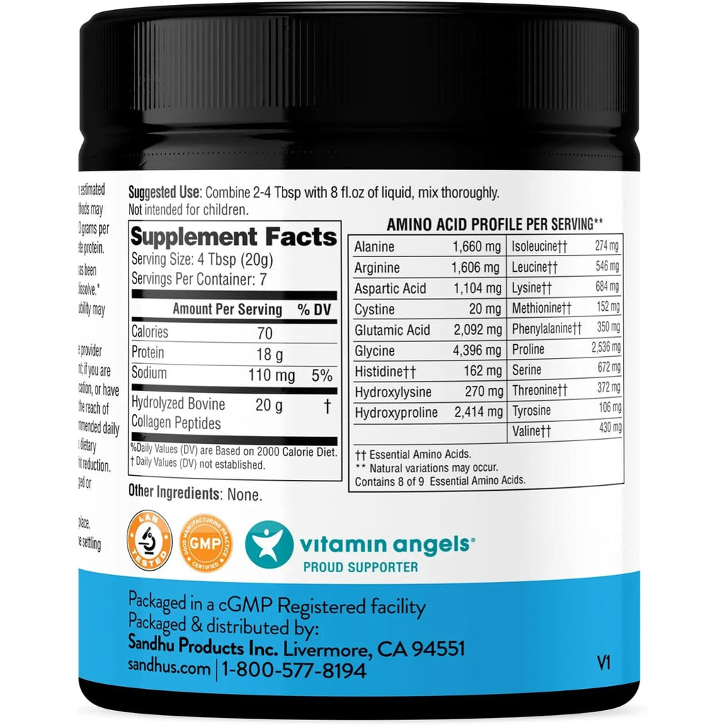 Sandhus Collagen Peptides, Péptidos De Colágeno 140g Sfn