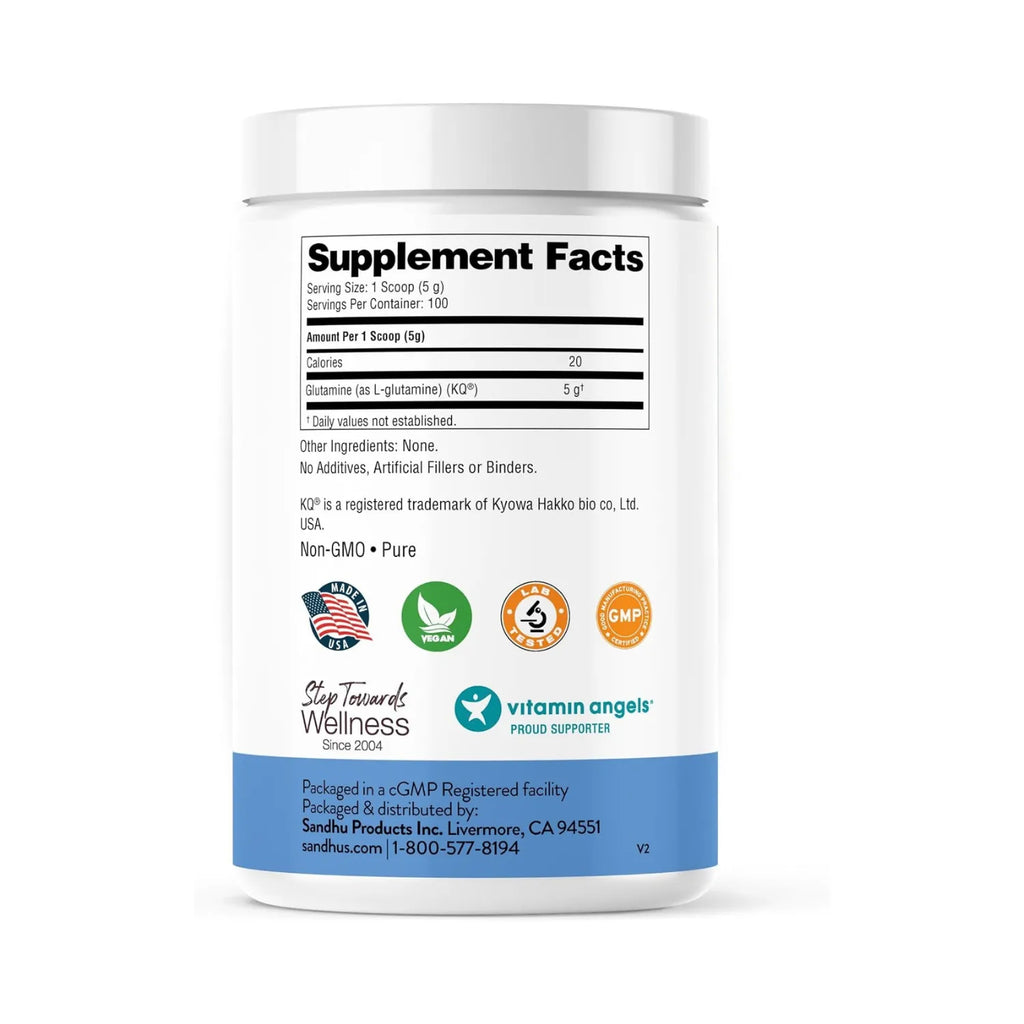 Sandhus Fermented L-Glutamine Sin Sabor 500g 100 Servicios