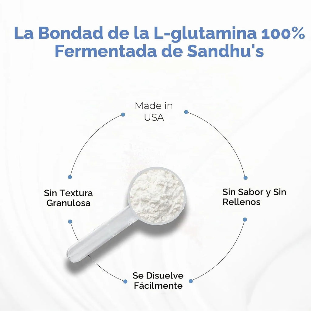 Sandhus Fermented L-Glutamine Sin Sabor 500g 100 Servicios