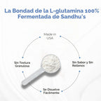 Sandhus Fermented L-Glutamine Sin Sabor 500g 100 Servicios
