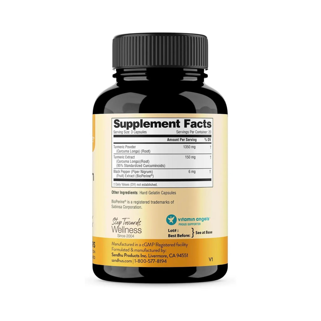 Sandhus Turmeric Curcumin Con Bioperina 1500mg 60 Capsulas