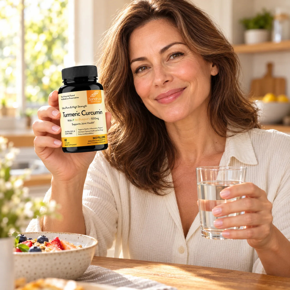 Sandhus Turmeric Curcumin Con Bioperina 1500mg 60 Capsulas