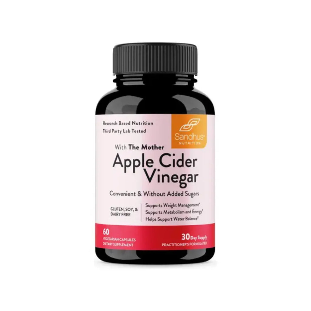 Sandhus Apple Cider Vinegar, Vinagre De Manzana 60caps Sfn