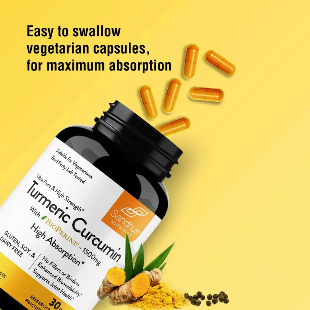 Sandhus Turmeric Curcumin Cúrcuma 90 Capsulas 1500mg
