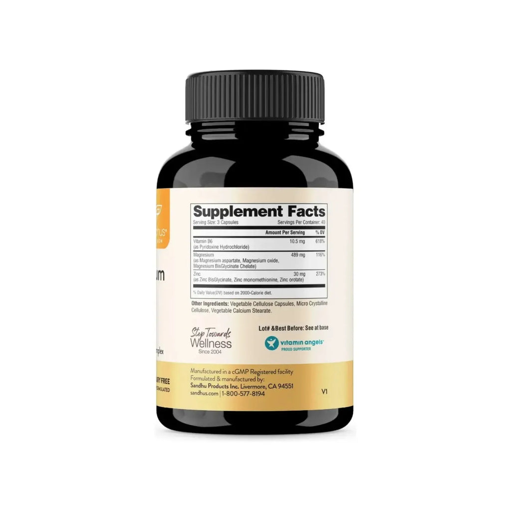 Sandhus Zinc Magnesium & Vitamina B6 Complex Con 120 Capsulas