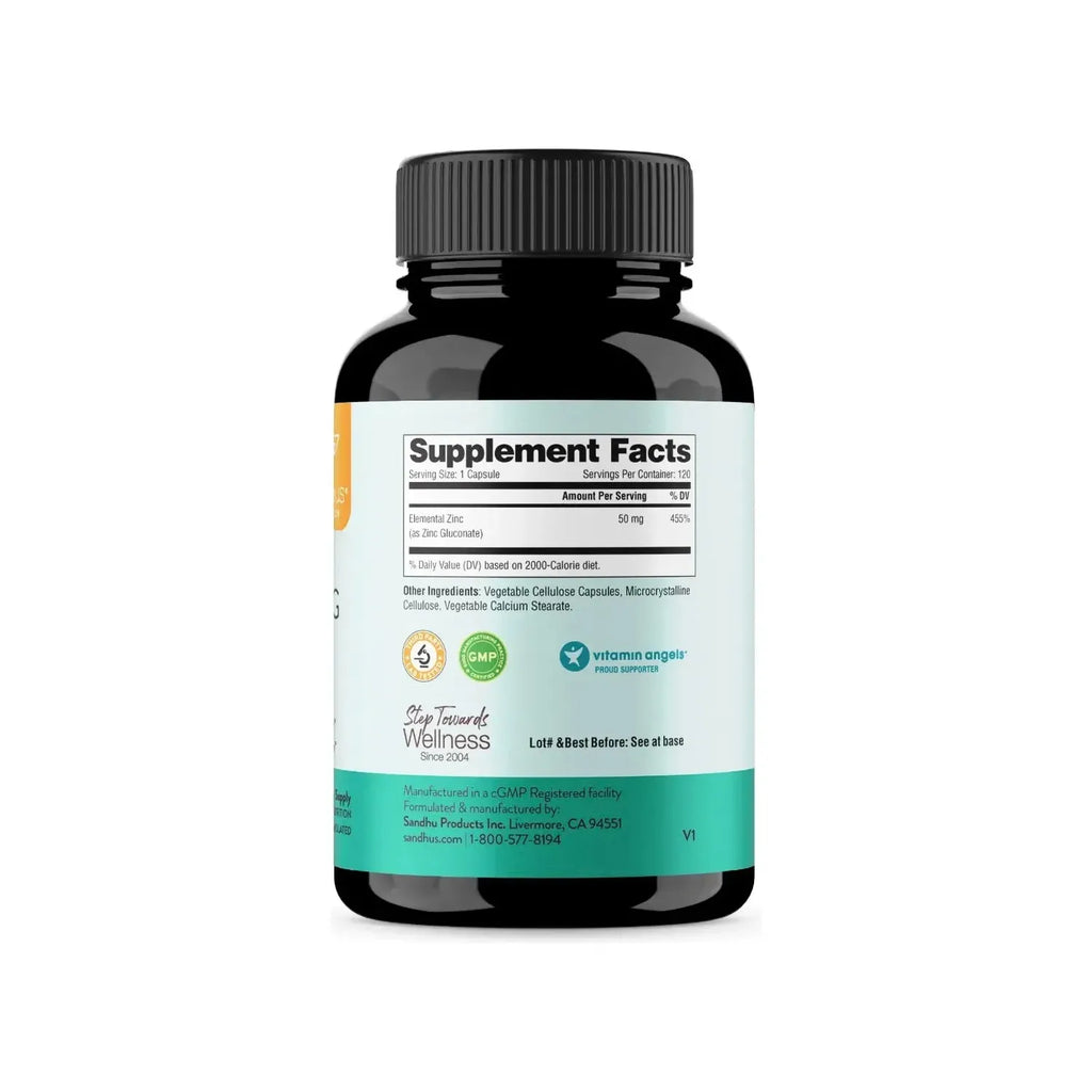 sandhu's Gluconato de Zinc 120 Cápsulas de 50mg