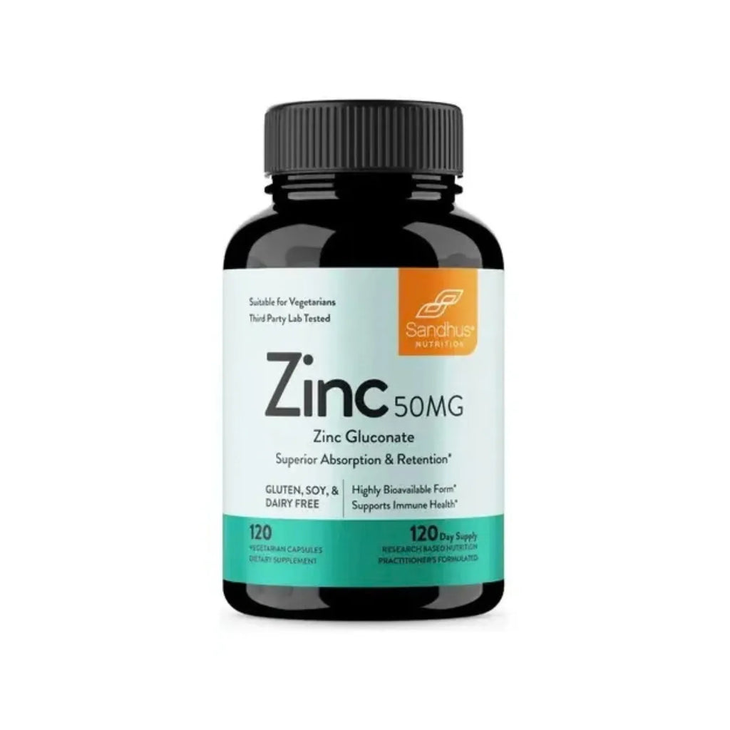 sandhu's Gluconato de Zinc 120 Cápsulas de 50mg