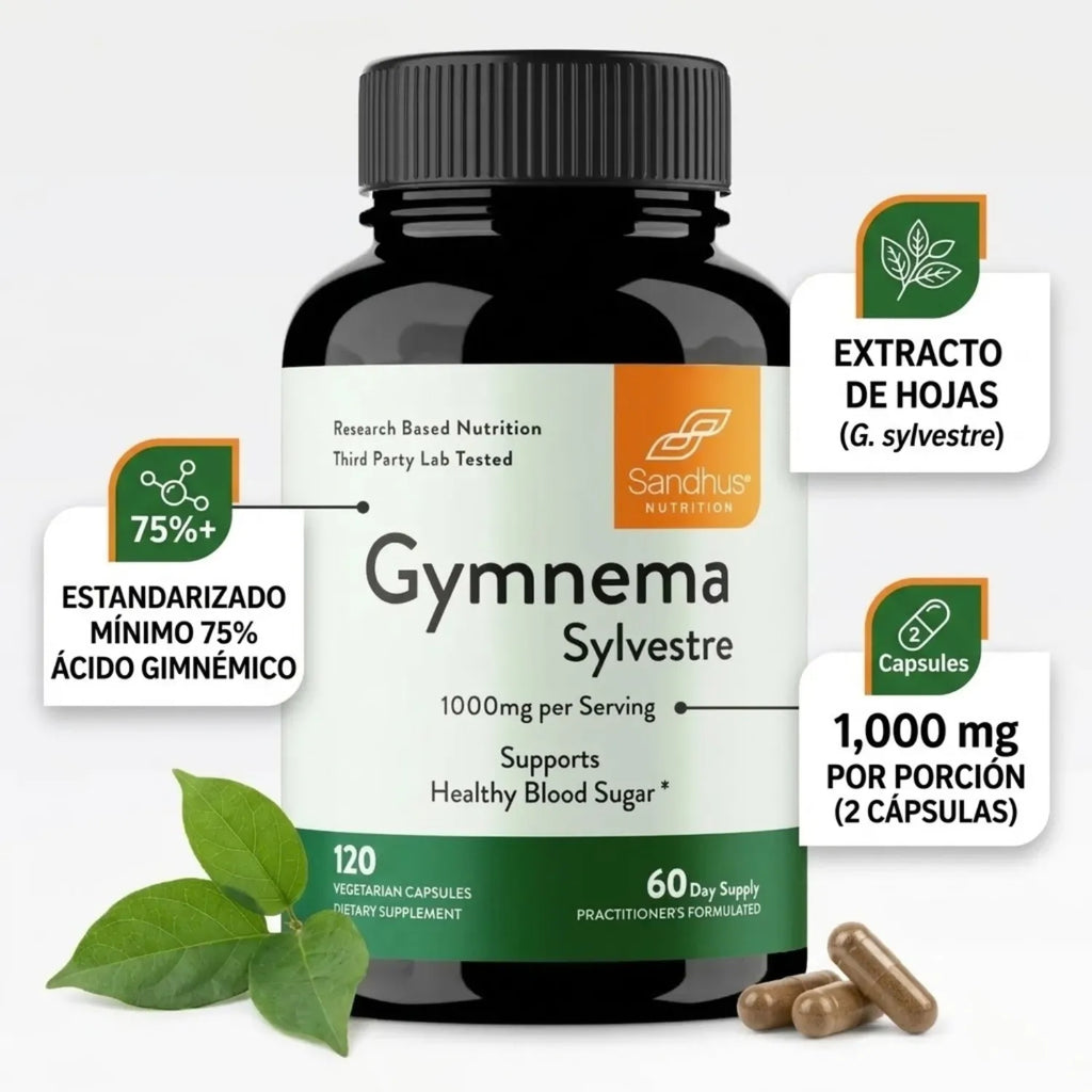 Sandhus Gymnema Sylvestre 1000mg 120 Capsulas Control Azúcar