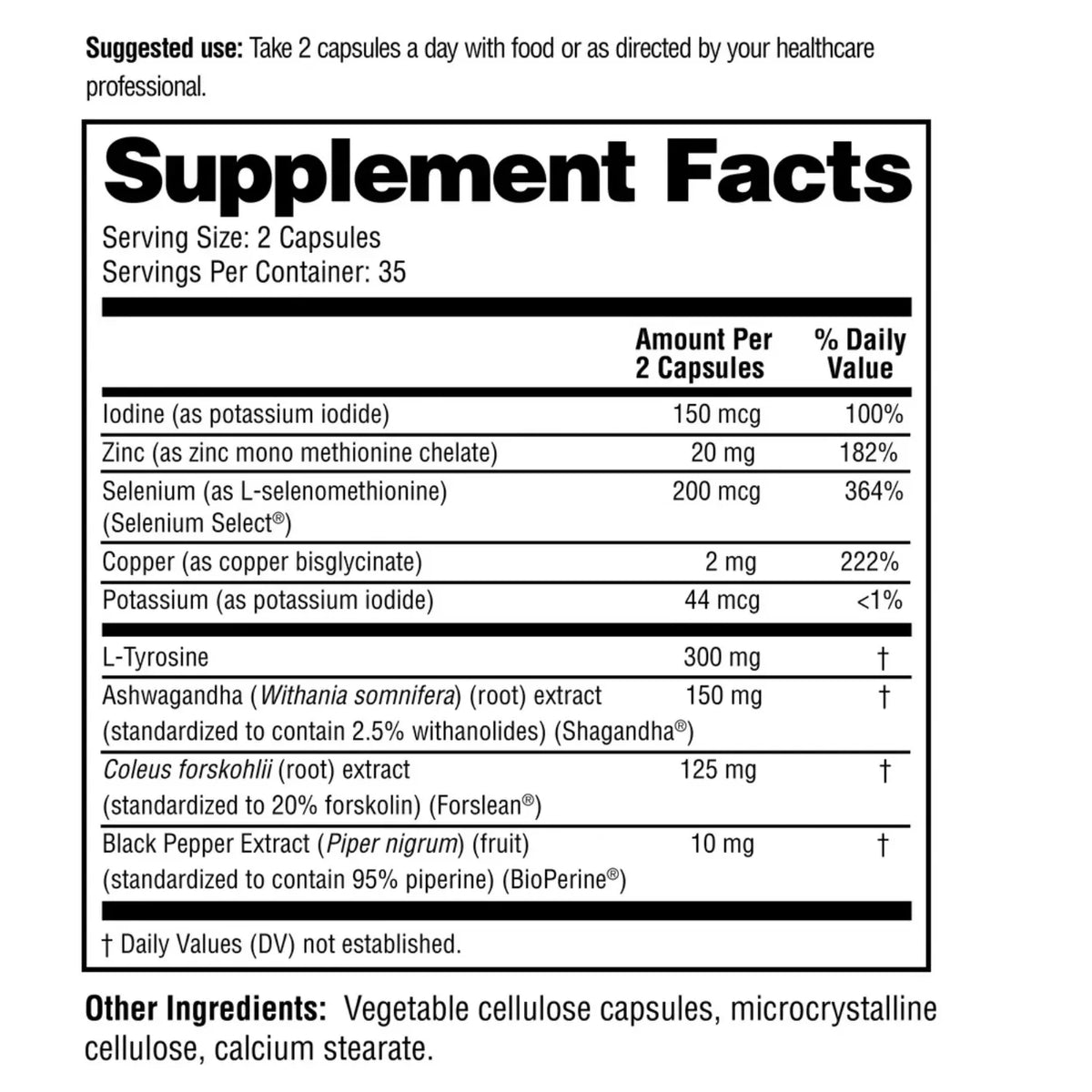 Sandhus Thyroid Apoyo A La Tiroides 70 Capsulas