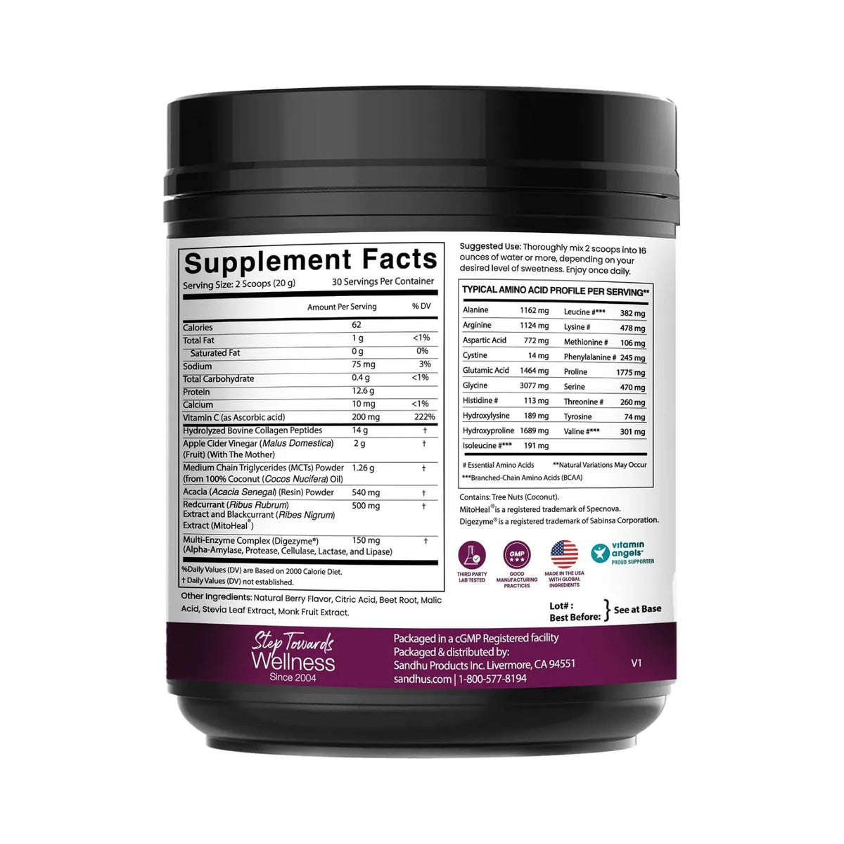 Sandhus Youthtrim Debloat, Colageno 600G Sfn Sabor Frutos Rojos