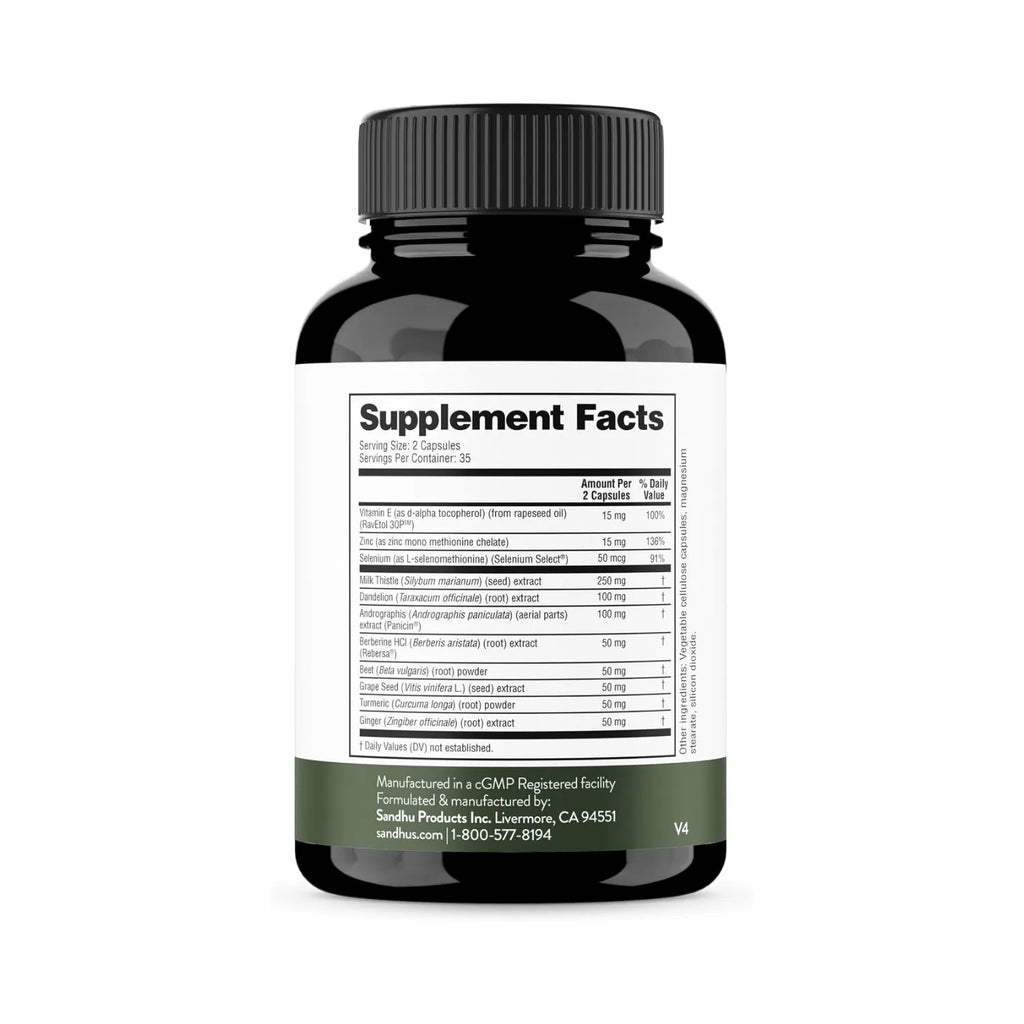 Sandhus Liver Limpieza Y Desintoxicación De Hígado 70 Capsulas