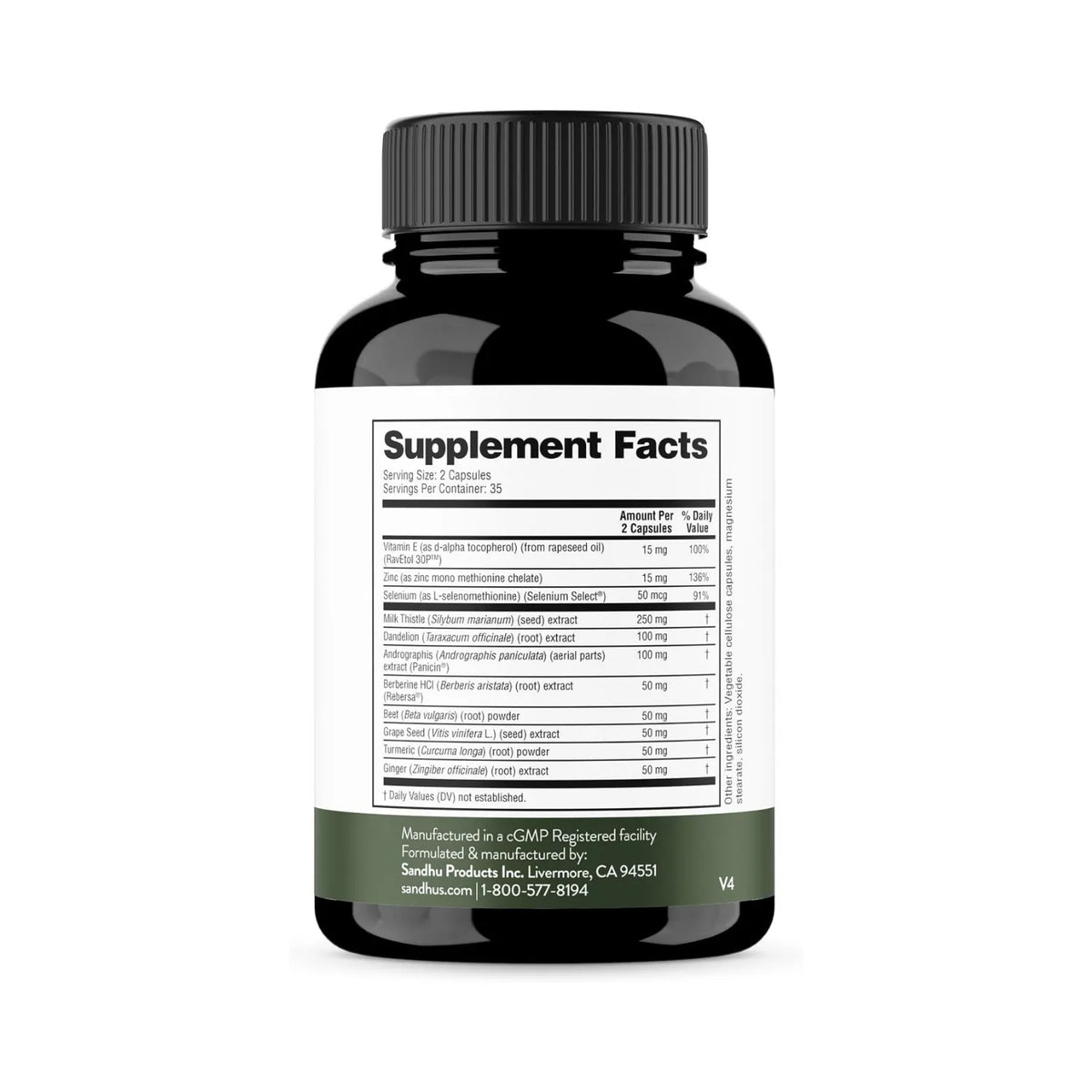 Sandhus Liver Limpieza Y Desintoxicación De Hígado 70 Capsulas