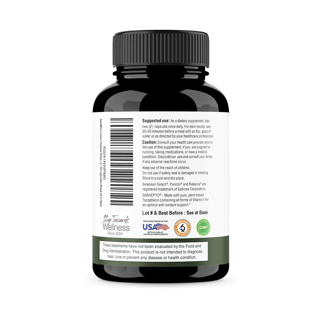 Sandhus Liver Limpieza Y Desintoxicación De Hígado 70 Capsulas