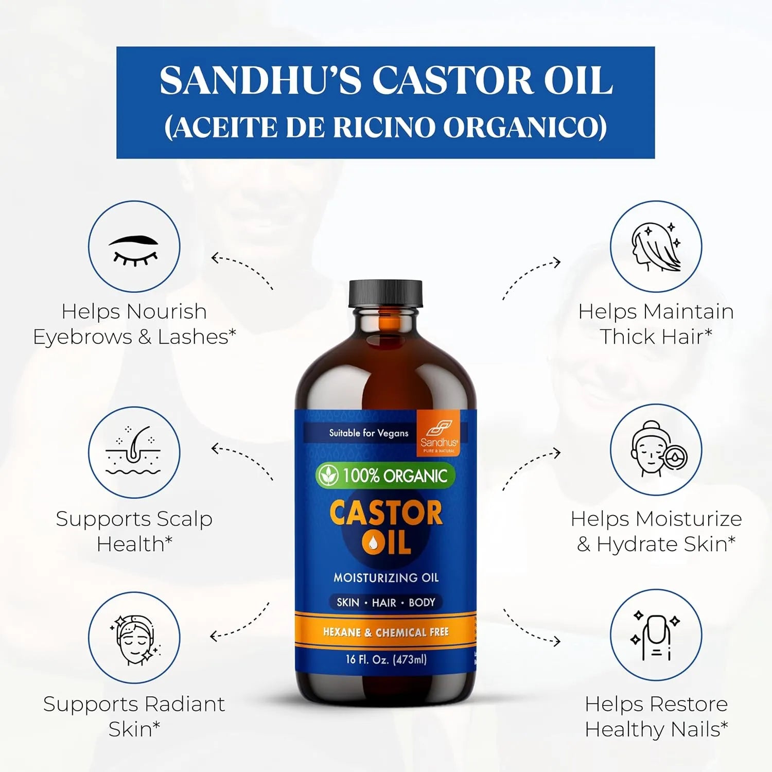 Sandhus Castor Oil 16Oz sfn