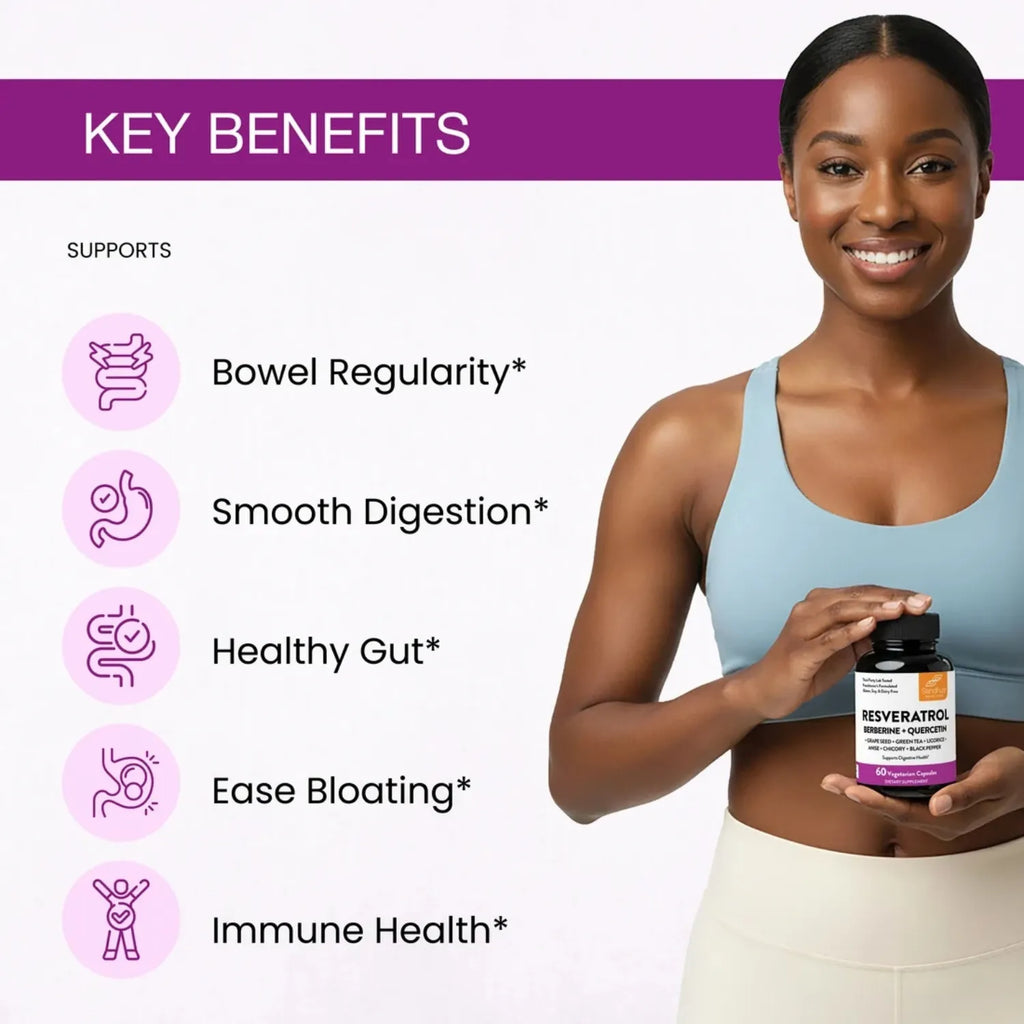 Sandhus Resveratrol Con Berberina Y Quercentin 60 Capsulas