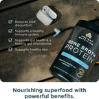 Ancient Nutrition, Bone Broth Protein, Proteína de caldo de huesos, Vainilla, 492 g (1,1 lb)