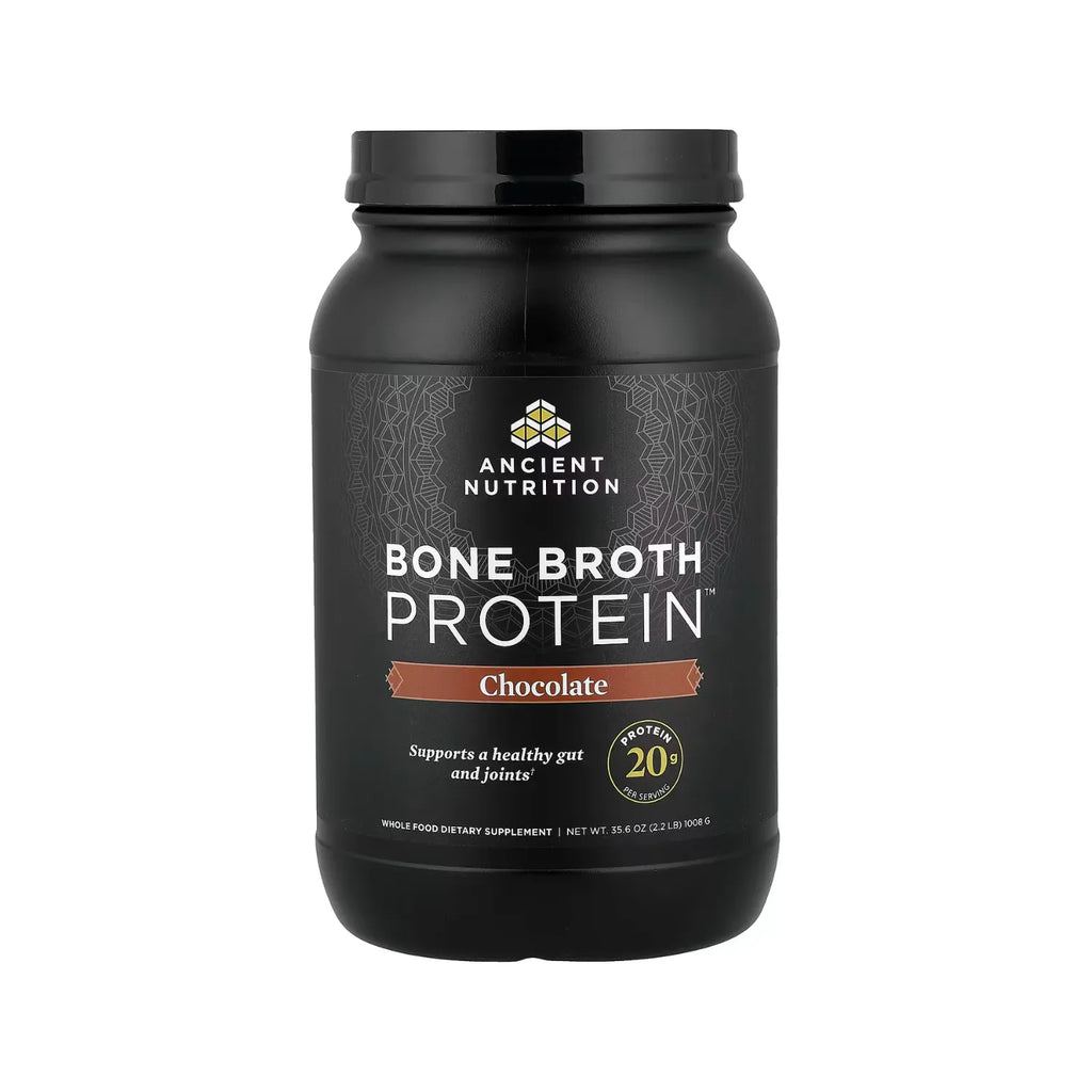 Ancient Nutrition, Bone Broth Protein, Proteína de caldo de huesos, Chocolate, 1008 g (2,2 lb)