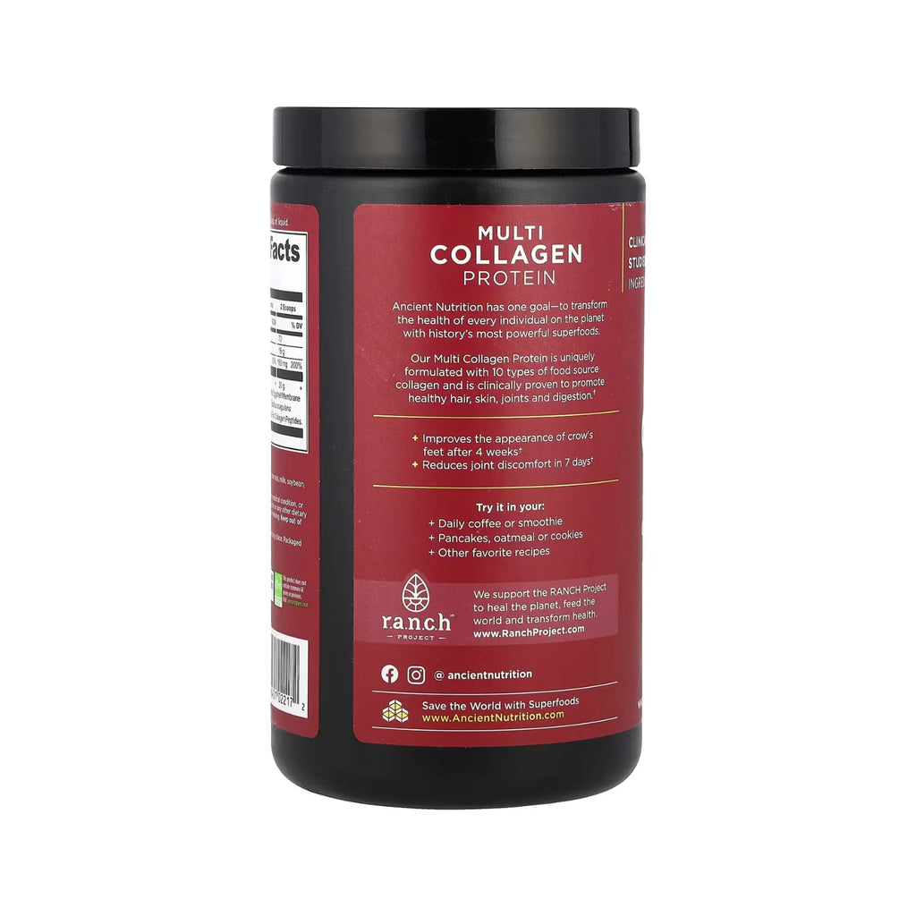 Ancient Nutrition, Proteína con múltiples tipos de colágeno, 242,4 g (8,6 oz)