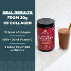 Ancient Nutrition, Proteína con múltiples tipos de colágeno, Sabor Chocolate, 472 g (1,04 lb)
