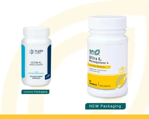 Klaire Labs Ultra K2 | 15 mg | 90 cápsulas | Vitamina K2 MK-4 | Suplemento alimenticio
