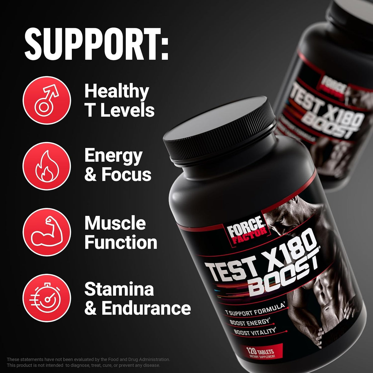 Force Factor Test X180 Boost 120 Tabletas