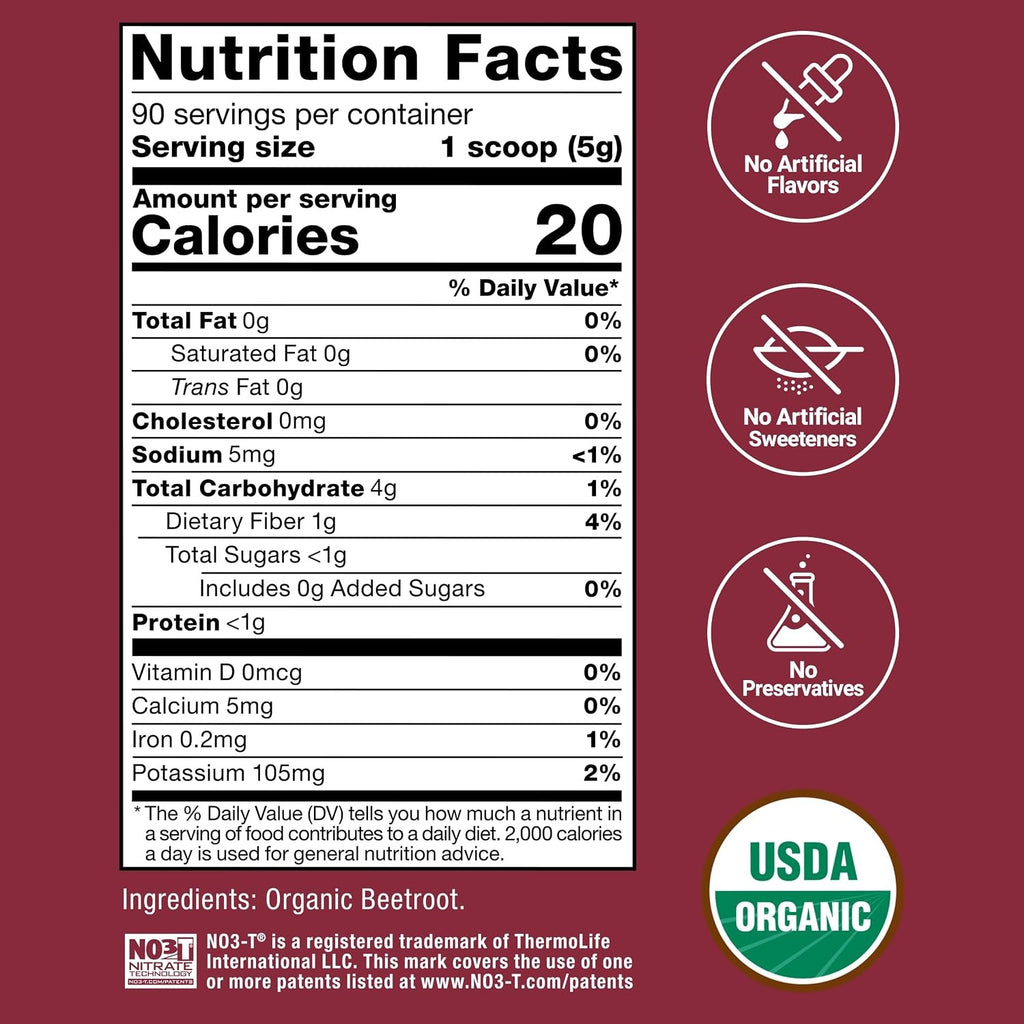 Force Factor Total Beets Betabel Orgánico en Polvo 450 g