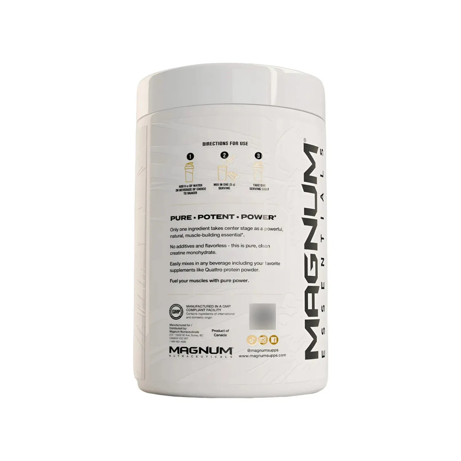 Magnum essentials creatine 100 creatina pura 200serv 1kg sfn