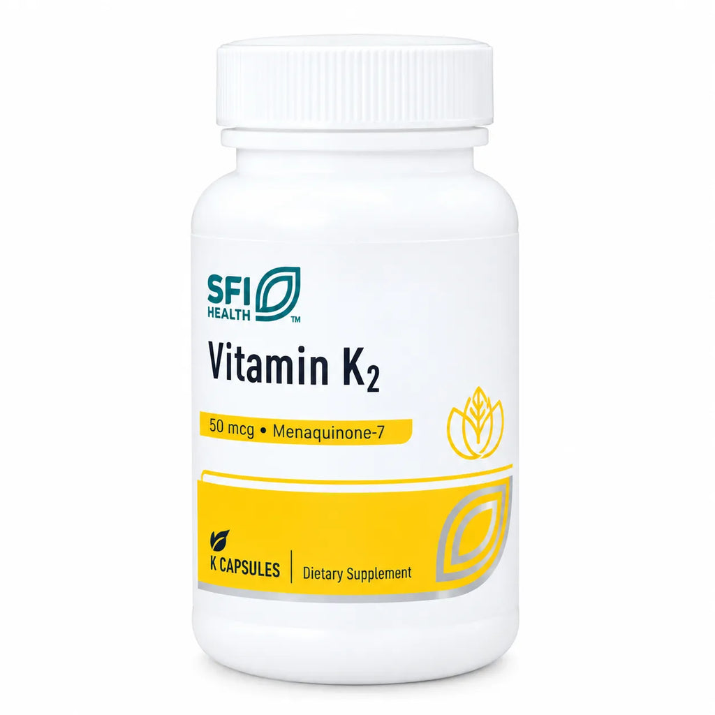 Klaire Labs Vitamin K2 | 60 cápsulas | Menaquinona-7 MK-7 | Suplemento alimenticio